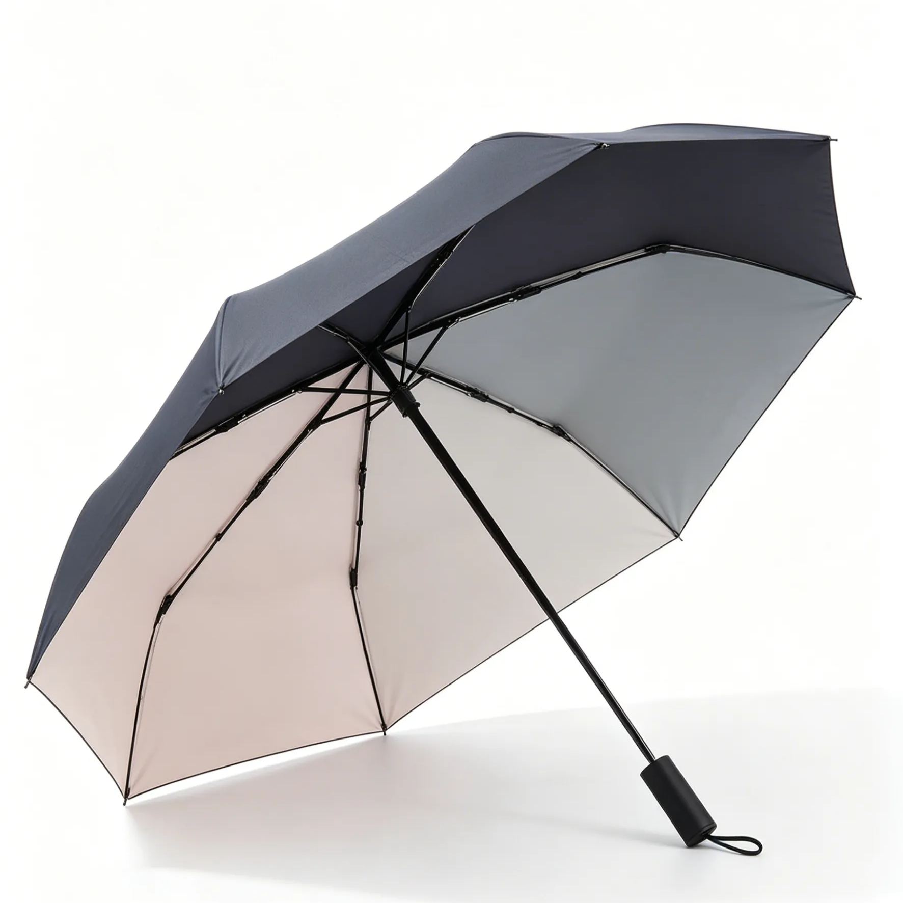 Ultralight feather umbrella, compact and portable sun umbrella, UV protection, three-fold, dual-purp