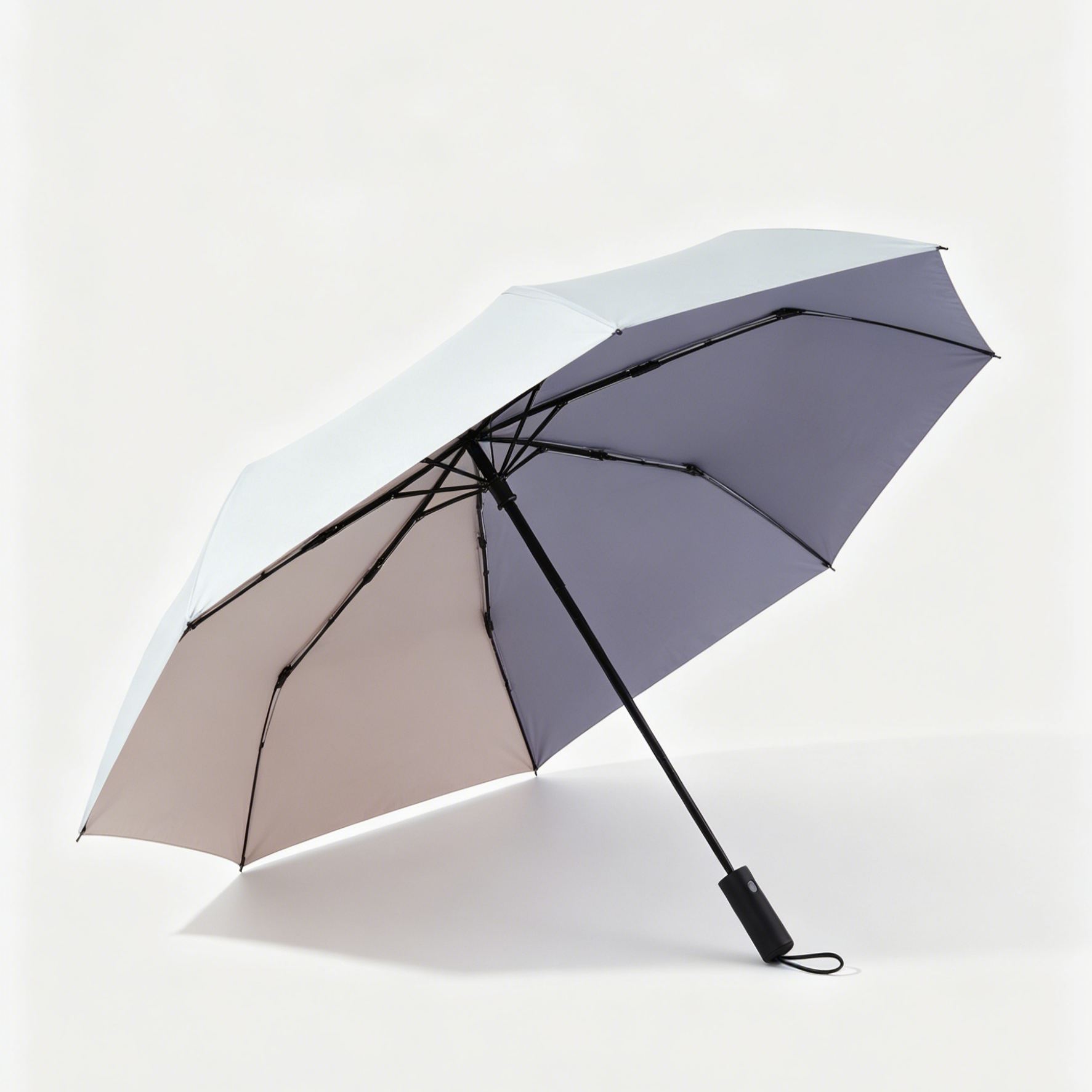 Ultralight feather umbrella, compact and portable sun umbrella, UV protection, three-fold, dual-purp