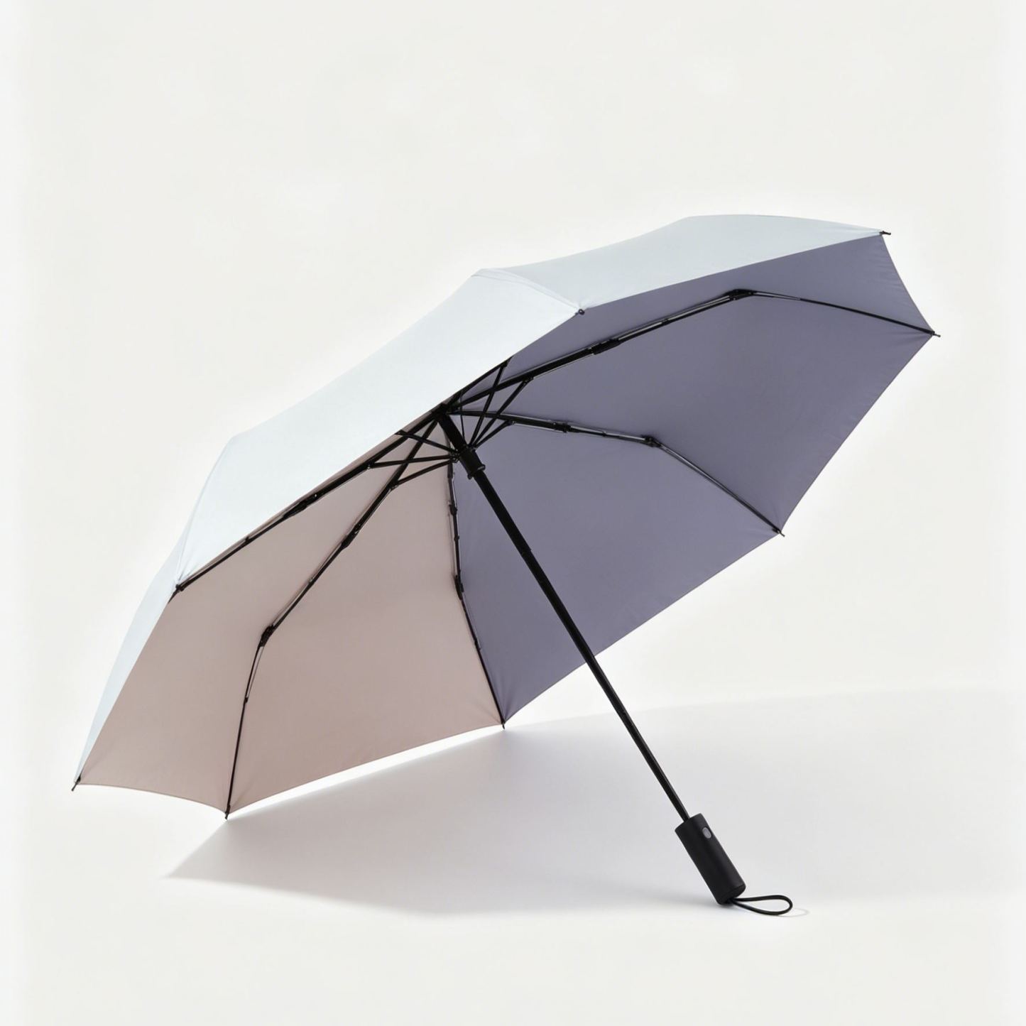 Ultralight feather umbrella, compact and portable sun umbrella, UV protection, three-fold, dual-purp