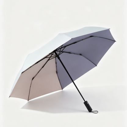 Ultralight feather umbrella, compact and portable sun umbrella, UV protection, three-fold, dual-purp