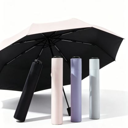 Ultralight feather umbrella, compact and portable sun umbrella, UV protection, three-fold, dual-purp