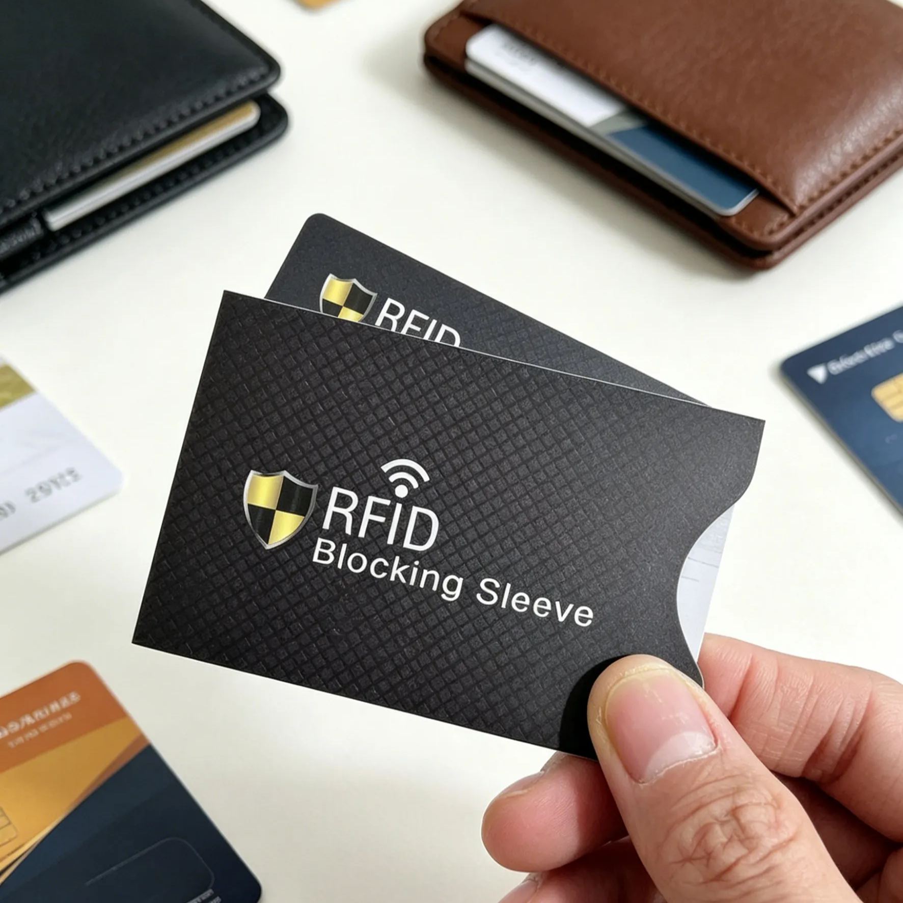 [1 Second to Block Unauthorized Scanning] Aluminum Foil Anti-Magnetic Anti-Theft Card Sleeve