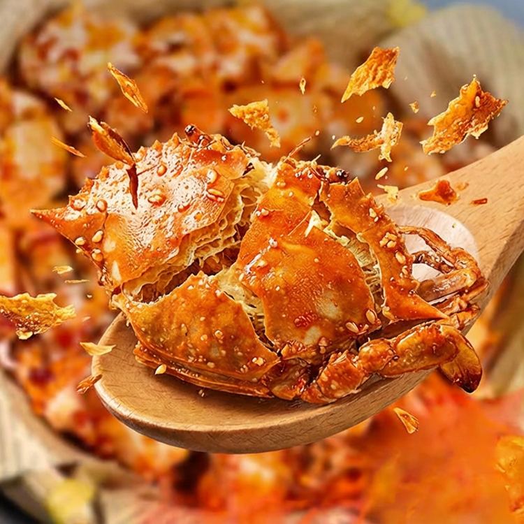 Spicy Sea Crab Snacks - High in Protein, Low in Sodium