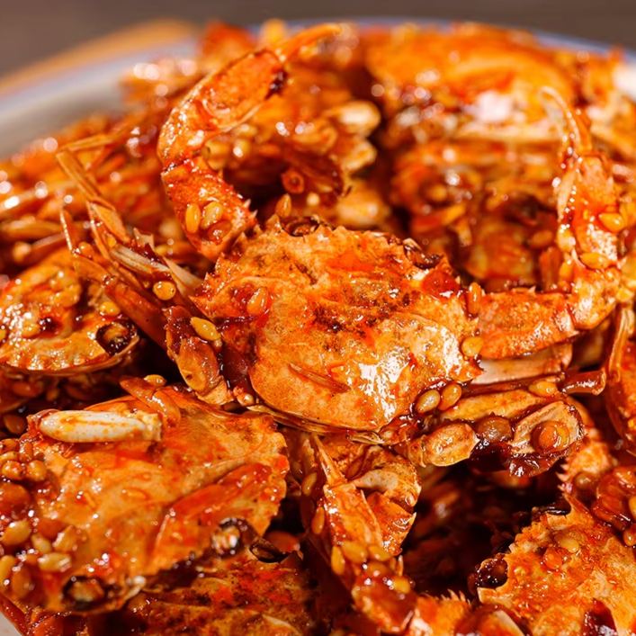 Spicy Sea Crab Snacks - High in Protein, Low in Sodium