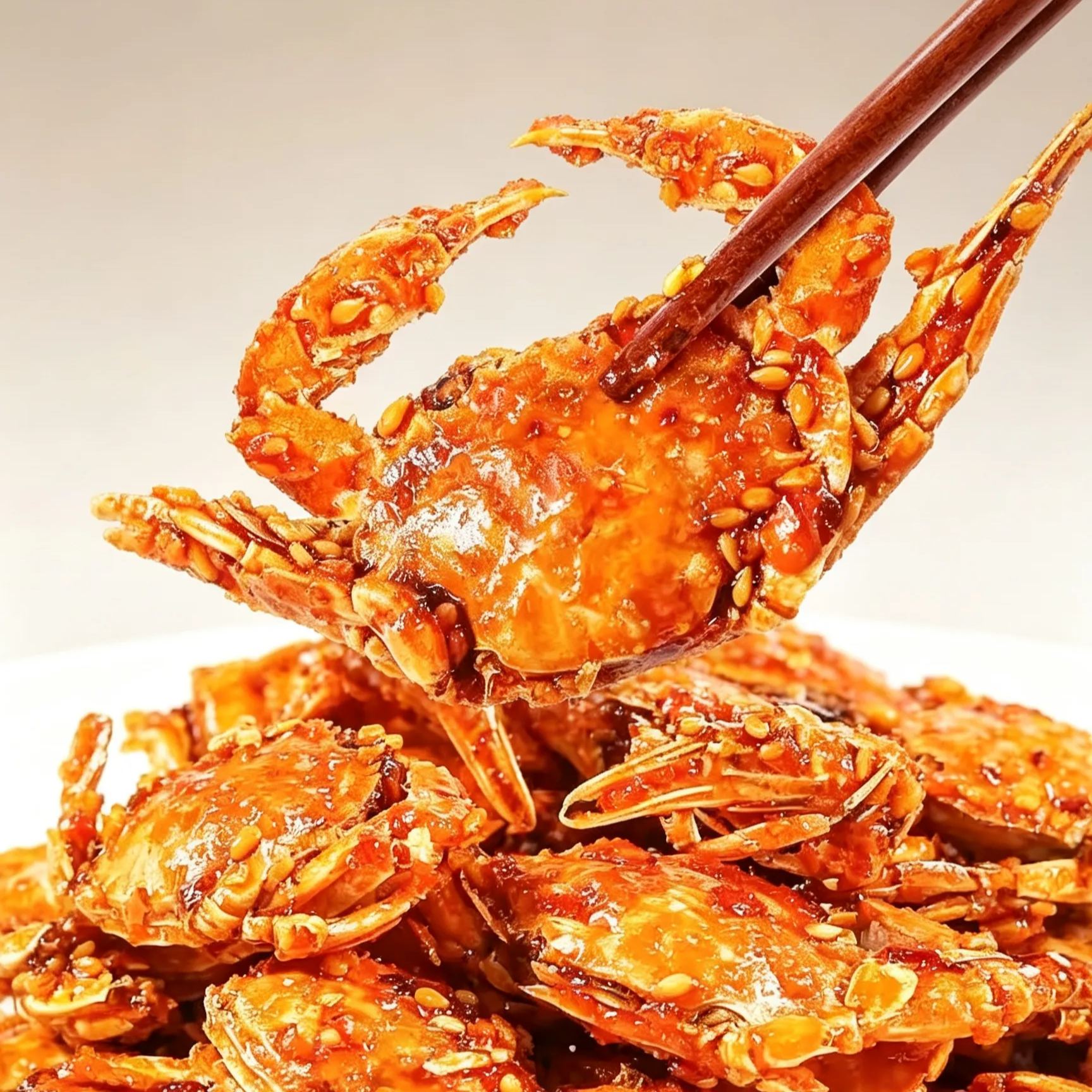Spicy Sea Crab Snacks - High in Protein, Low in Sodium