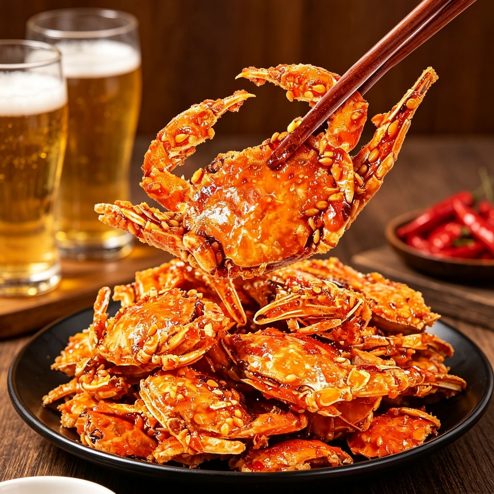 Spicy Sea Crab Snacks - High in Protein, Low in Sodium
