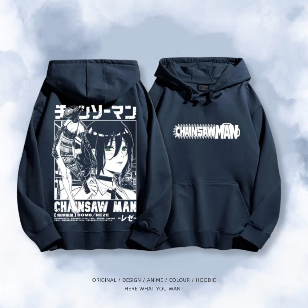 鏈鋸人 2025秋冬新款 親子情侶男女連帽衛衣