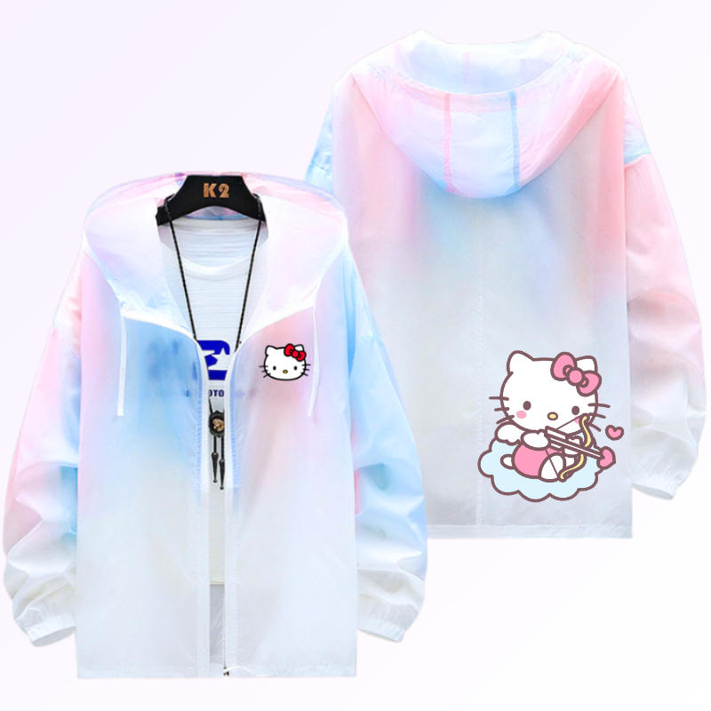 三麗鷗Hello Kitty凱蒂貓 輕薄透氣漸變防曬衣外套