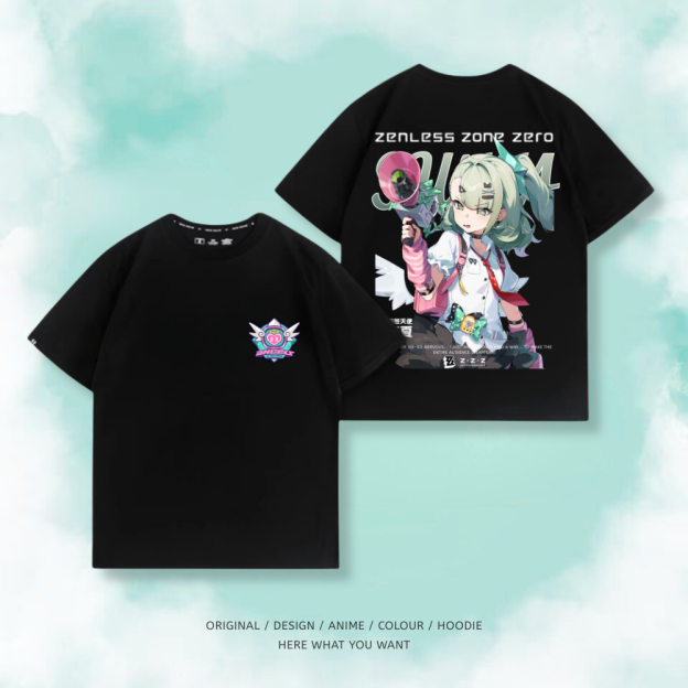 絕區零 千夏 遊戲主題印花短袖T恤