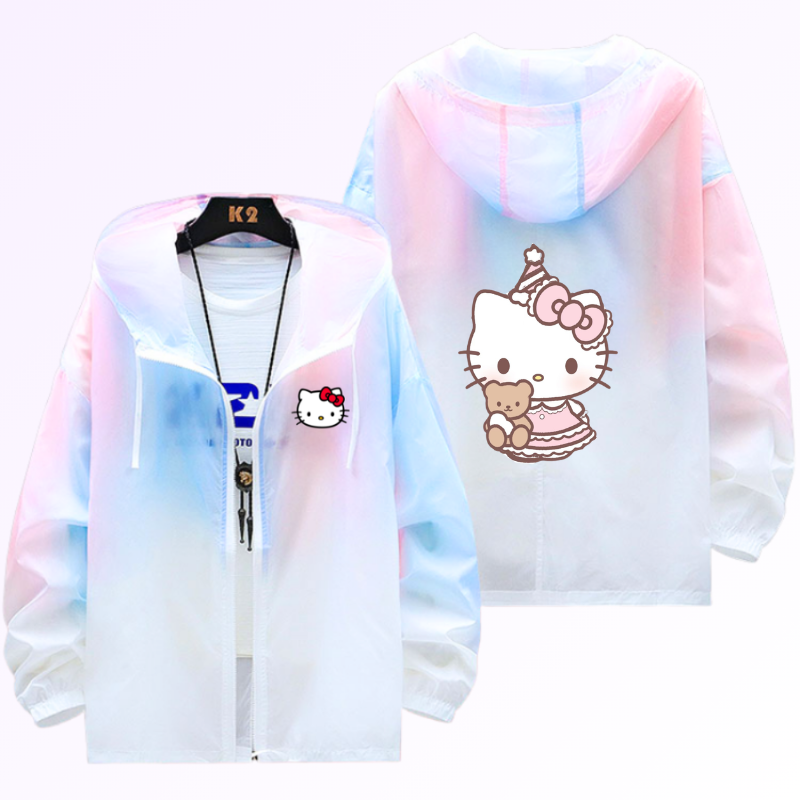 三麗鷗Hello Kitty凱蒂貓 輕薄透氣漸變防曬衣外套