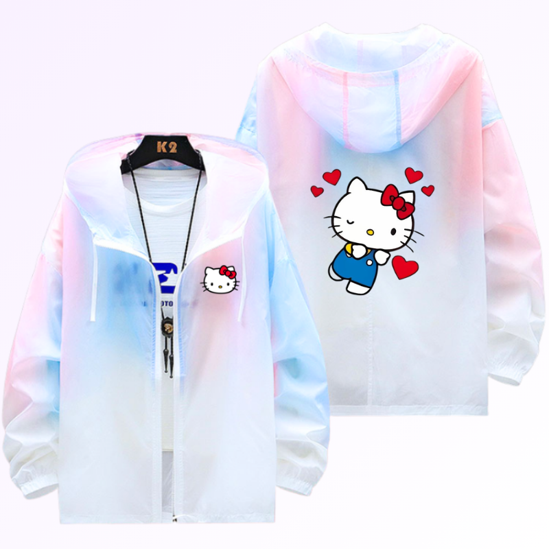 三麗鷗Hello Kitty凱蒂貓 輕薄透氣漸變防曬衣外套