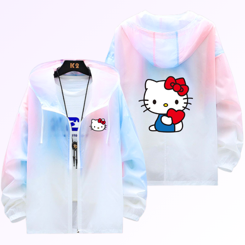 三麗鷗Hello Kitty凱蒂貓 輕薄透氣漸變防曬衣外套