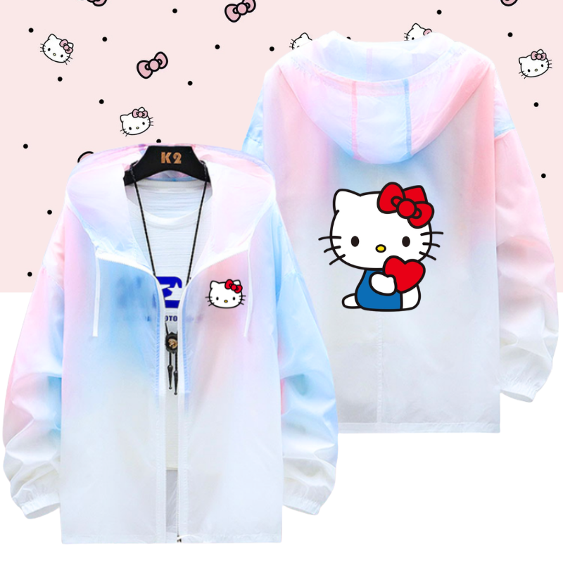 三麗鷗Hello Kitty凱蒂貓 輕薄透氣漸變防曬衣外套