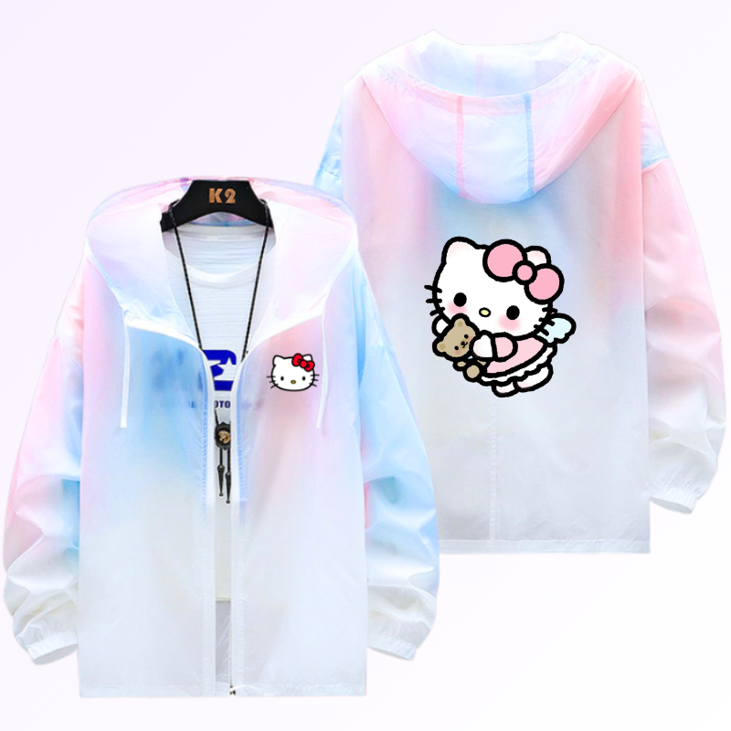 三麗鷗Hello Kitty凱蒂貓 輕薄透氣漸變防曬衣外套