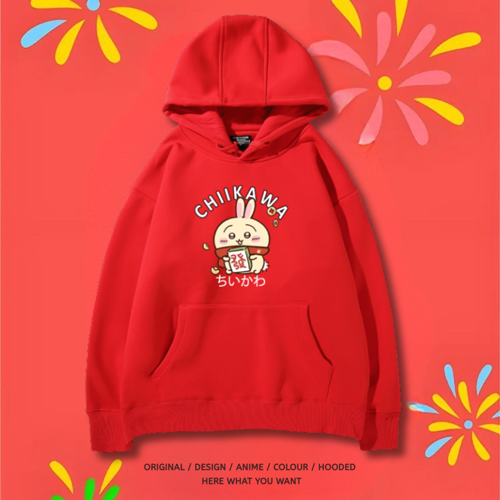 [Copy]新年chiikawa 2026秋冬新款親子情侶裝 連帽衛衣