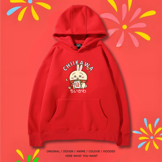 [Copy]新年chiikawa 2026秋冬新款親子情侶裝 連帽衛衣