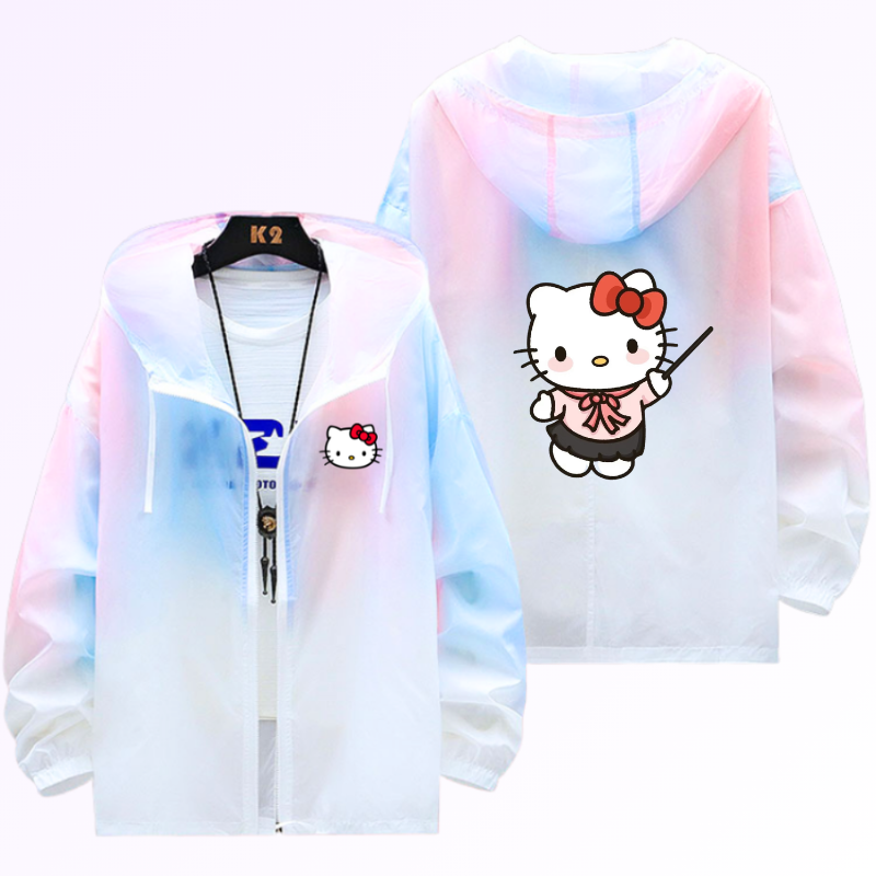 三麗鷗Hello Kitty凱蒂貓 輕薄透氣漸變防曬衣外套