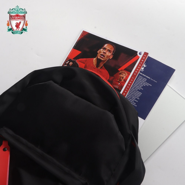利物浦 Liverpool 黑色後背包｜大容量球迷書包・足球休閒背包