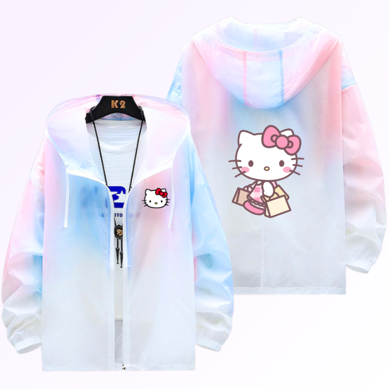 三麗鷗Hello Kitty凱蒂貓 輕薄透氣漸變防曬衣外套