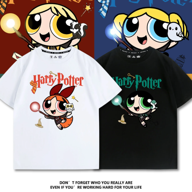 飛天小女警 X Harry Potter周邊 印花短袖T恤
