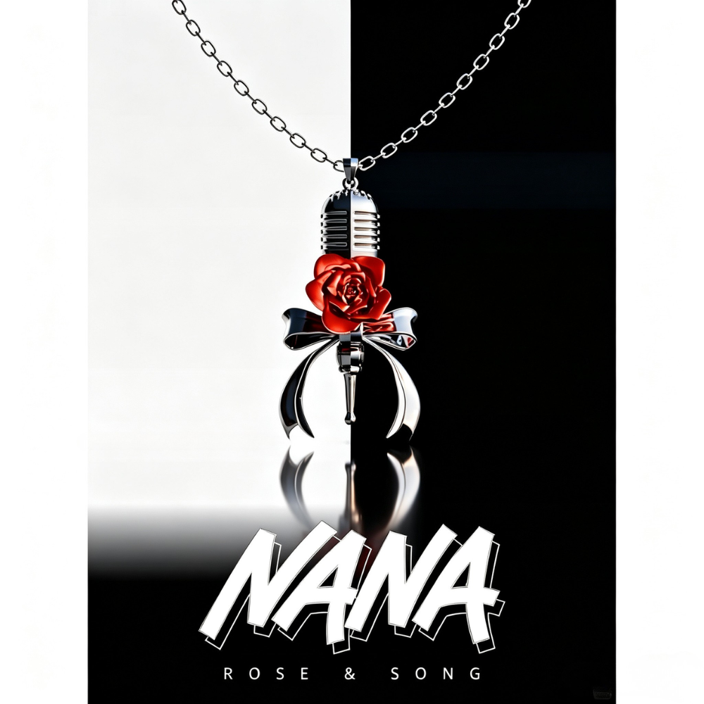 NANA 玫瑰與歌｜Rose・Song 絲帶玫瑰話筒吊墜 復古印象項鍊