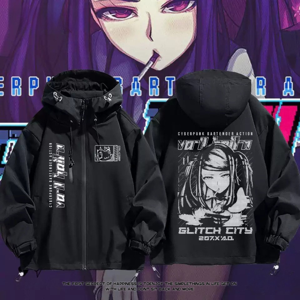 VA-11 Hall-A：賽博龐克酒保行動周邊 男女同款秋冬衝鋒衣