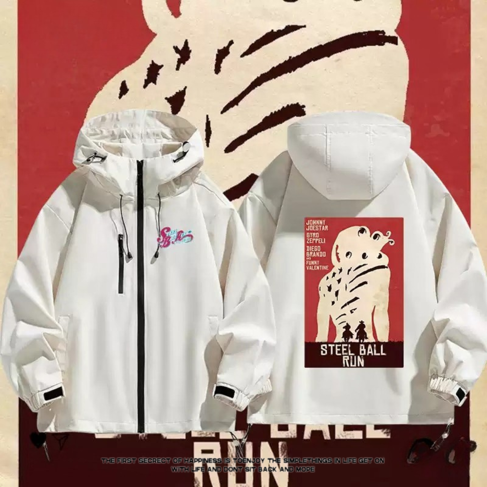 JOJO的奇妙冒險飆馬野郎周邊 男女同款秋冬衝鋒衣