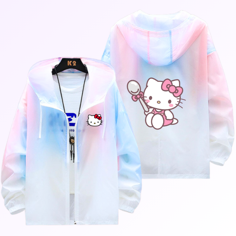 三麗鷗Hello Kitty凱蒂貓 輕薄透氣漸變防曬衣外套