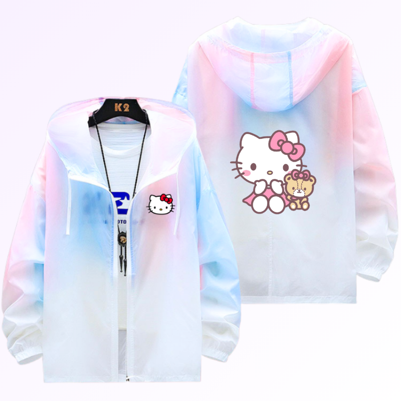 三麗鷗Hello Kitty凱蒂貓 輕薄透氣漸變防曬衣外套