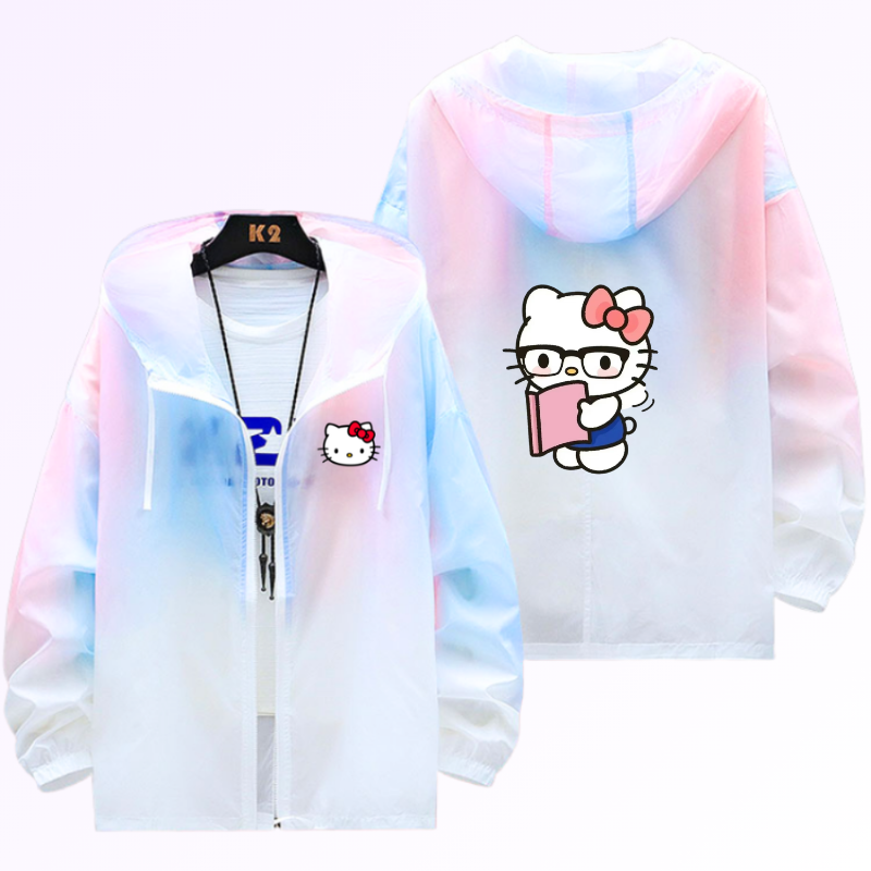 三麗鷗Hello Kitty凱蒂貓 輕薄透氣漸變防曬衣外套
