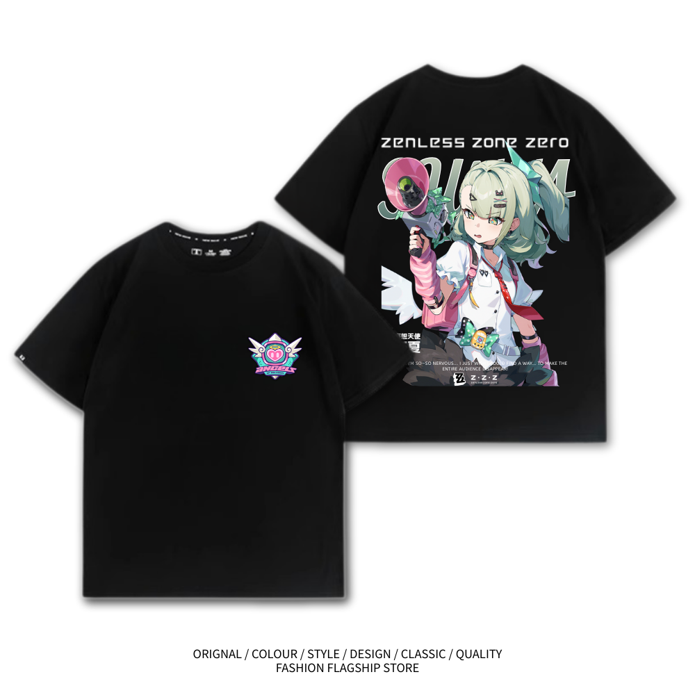 絕區零 千夏 遊戲主題印花短袖T恤