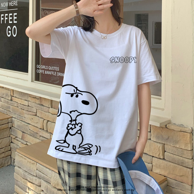 史努比 Snoopy 美式卡通純棉短袖T恤