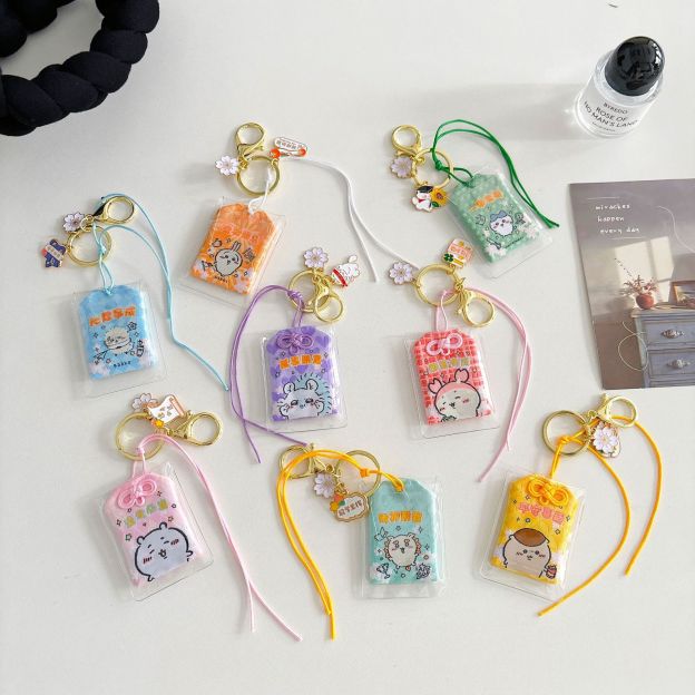 吉伊卡哇 Chiikawa 刺繡御守掛包｜可愛角色隨身小包・動漫周邊