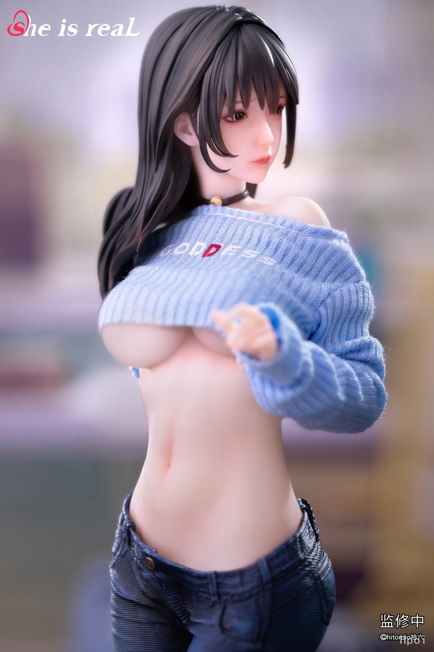 She is real*hitomio 拾六 吉他妹妹 1/6 雕像 真實布料