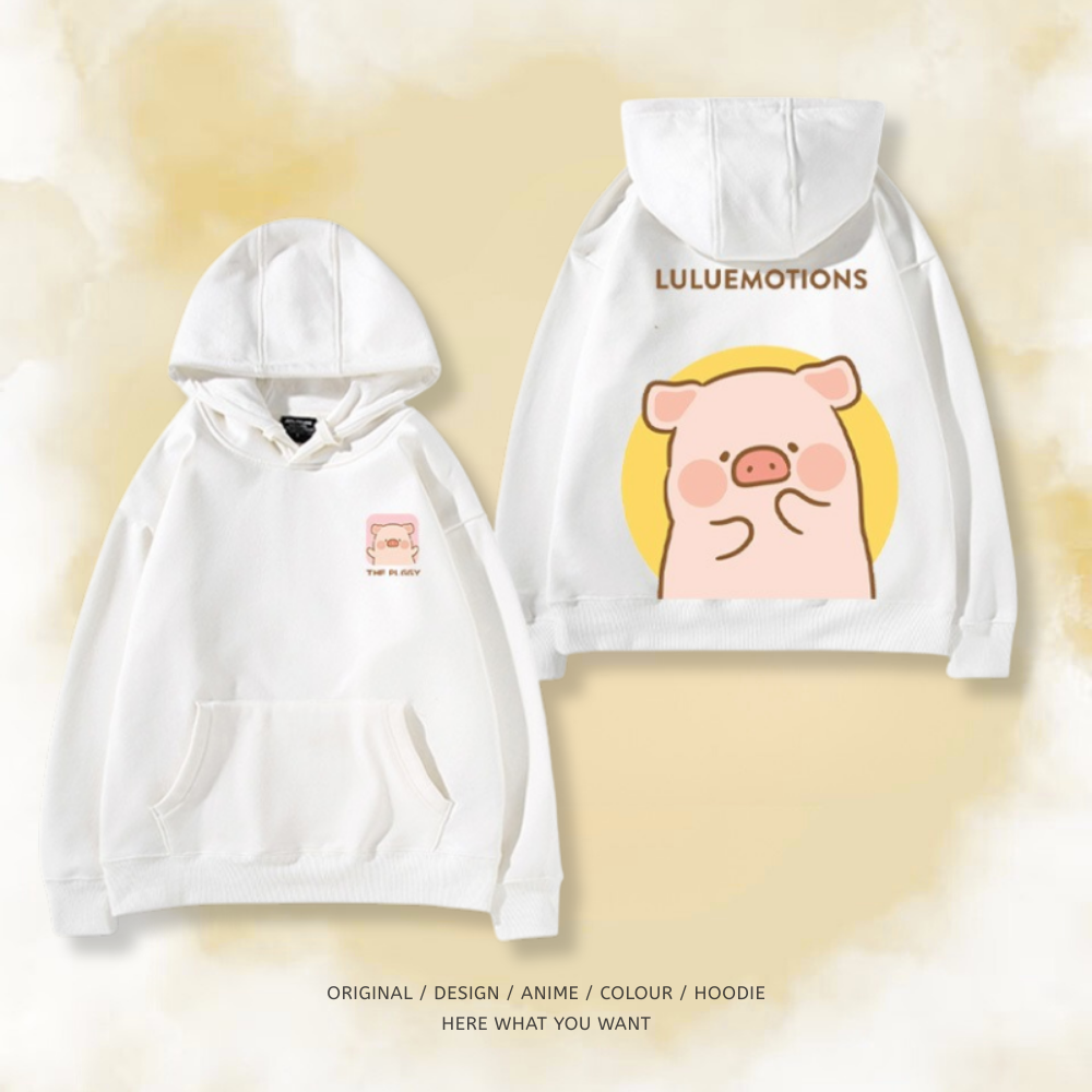 罐頭豬LULU 2025秋冬新款 親子情侶裝連帽衛衣