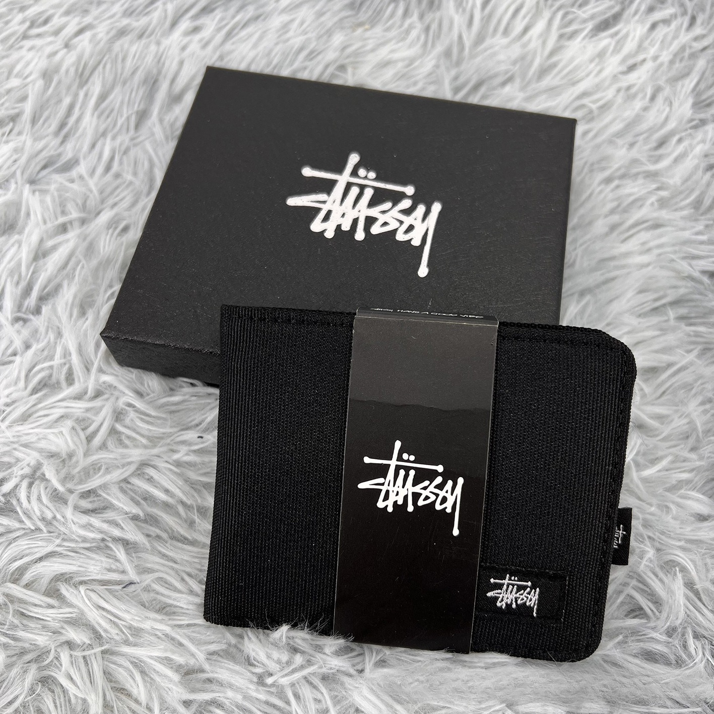 斯圖西潮牌皮夾 潮牌牛津布短版錢包