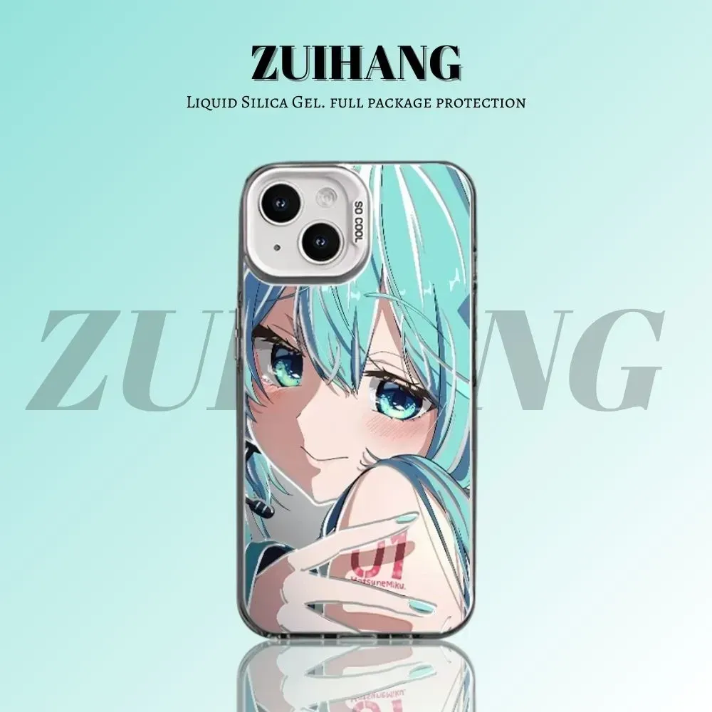 初音未來彩銀防摔手機殼-CASEZONE