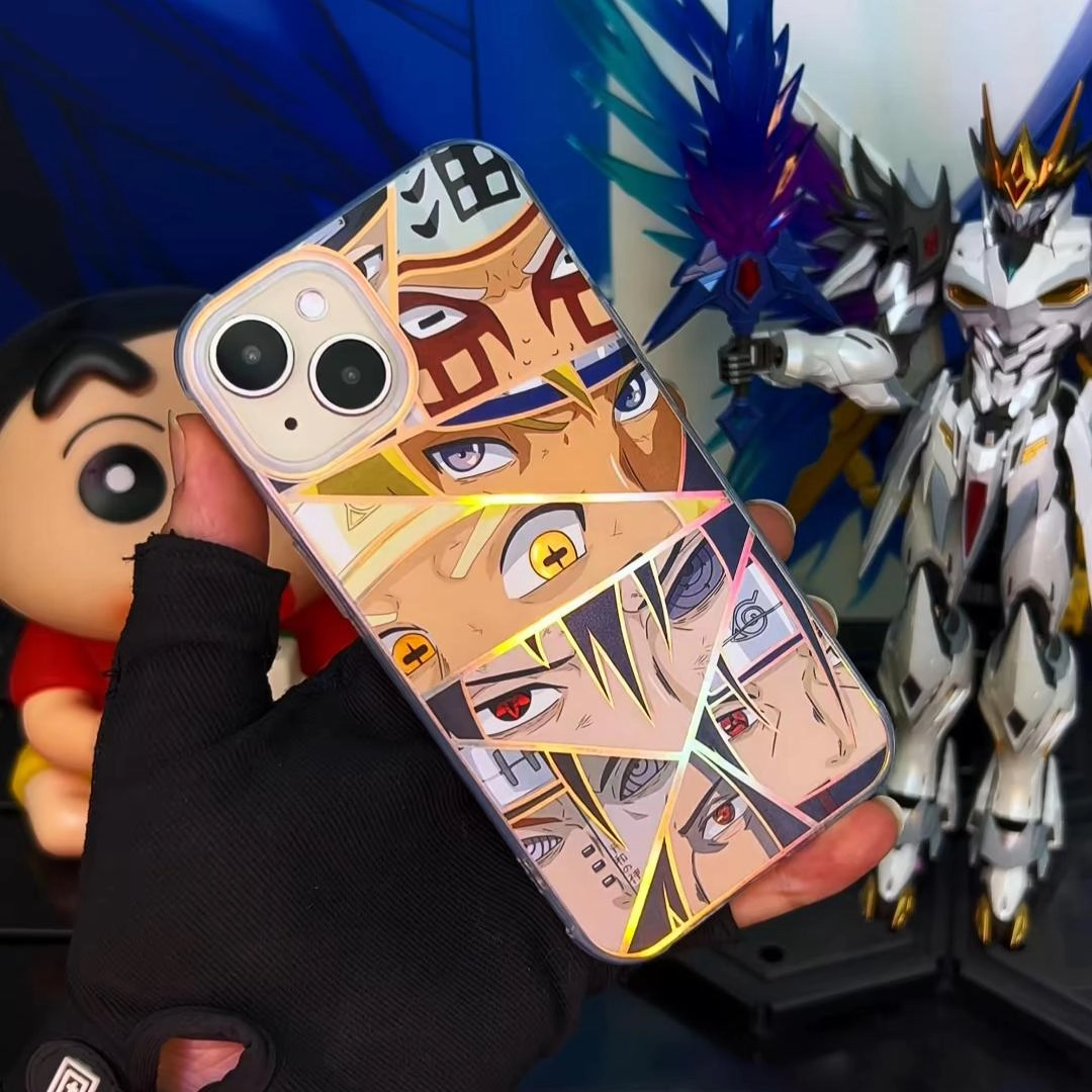 火影忍者 極光/彩銀 線條漸變防摔手機殼-CASEZONE