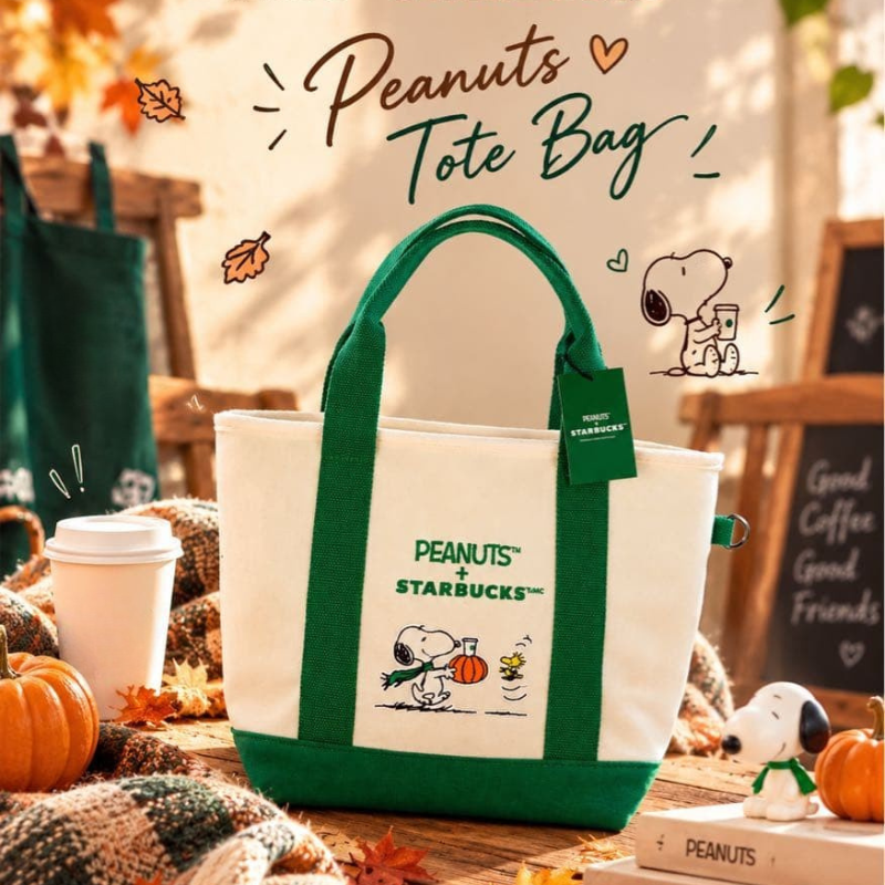 Starbucks × 史努比 Snoopy 聯名托特包