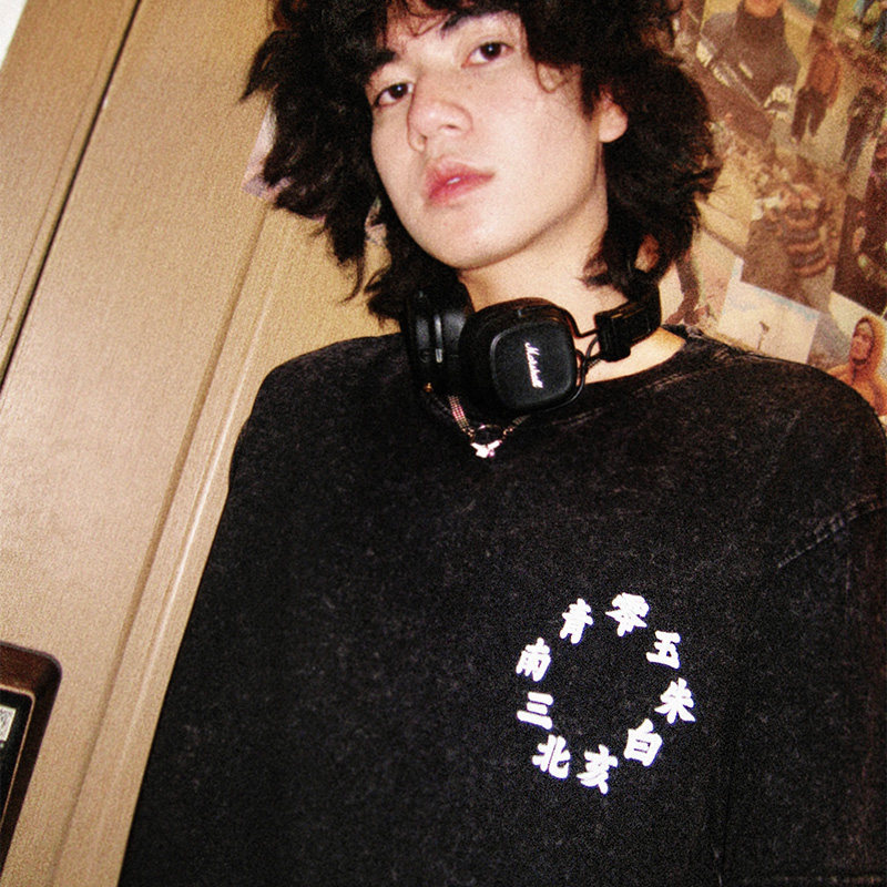 火影忍者曉組織水洗做舊 2026親子情侶男女同款 印花水洗短袖