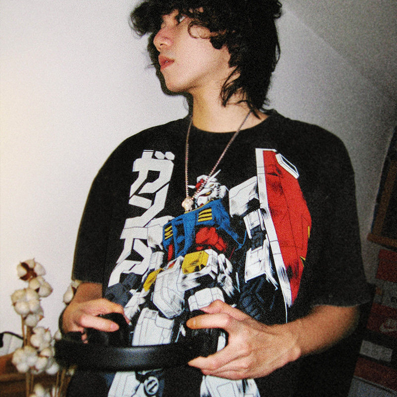 高達機動戰士水洗做舊 2026親子情侶男女同款 印花水洗短袖