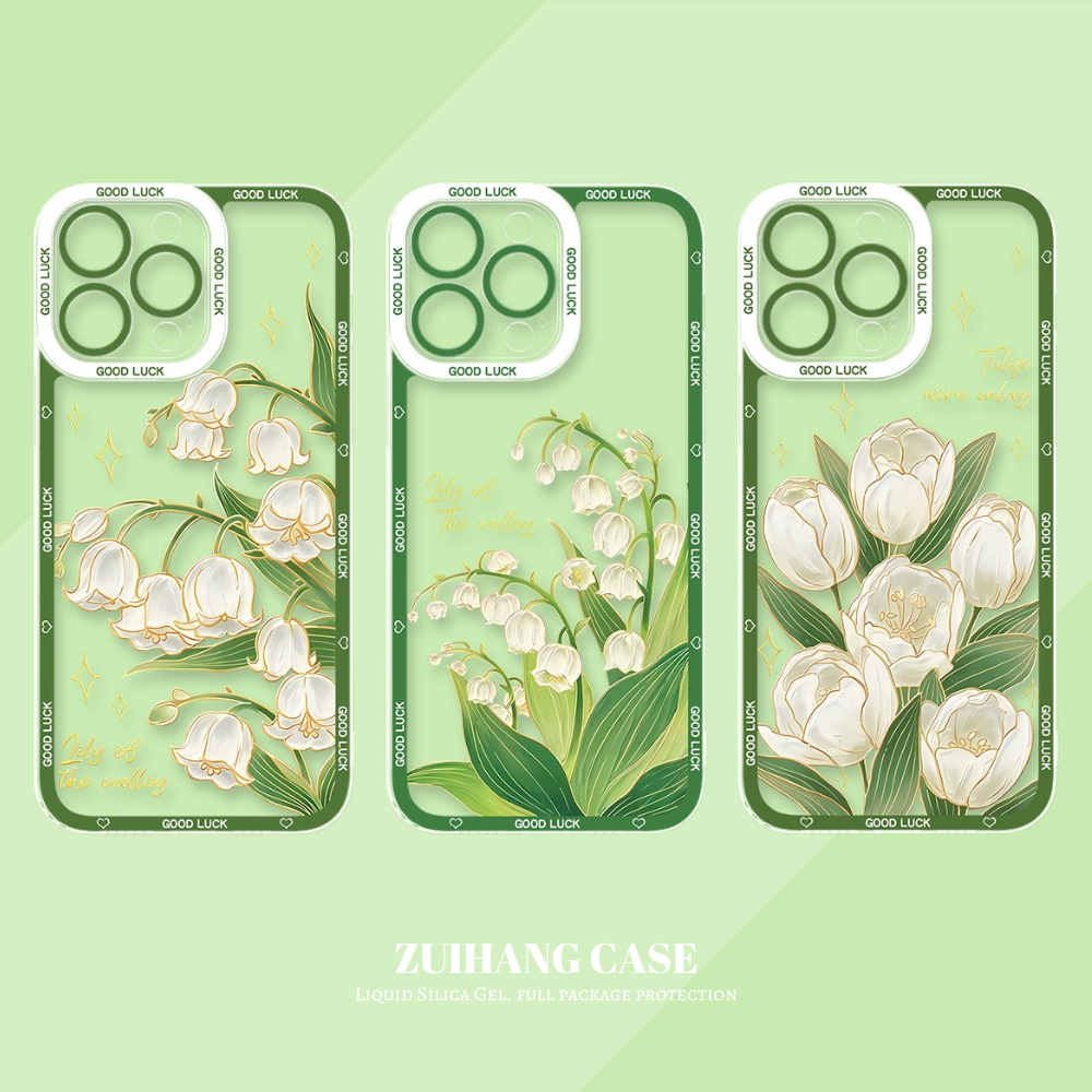花海油畫透明防摔軟殼-CASEZONE