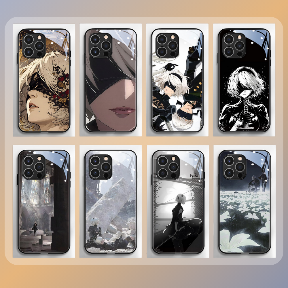 尼爾:自動人形新款高清全包防摔玻璃殼-CASEZONE