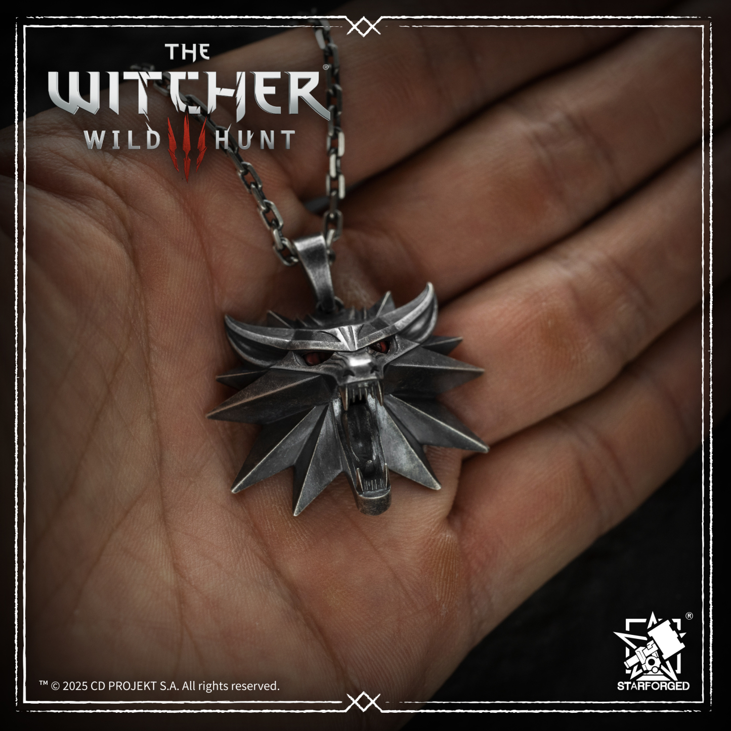星辰鑄造 巫師III 遊戲週邊 狼學派勳章吊墜
