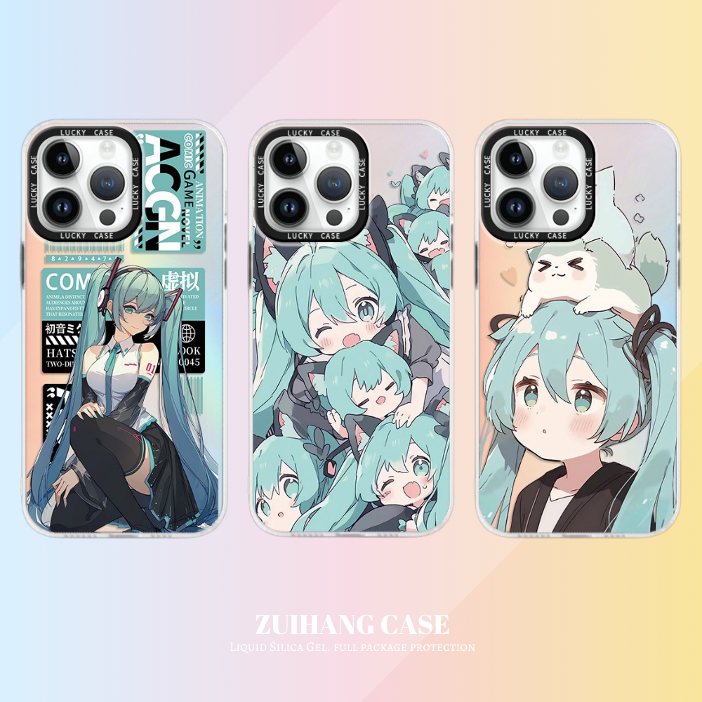 初音未來極光鐳射防摔手機殼-CASEZONE