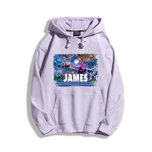海綿寶寶聯名詹姆斯新款 親子情侶男女款連帽衛衣-CASEZONE