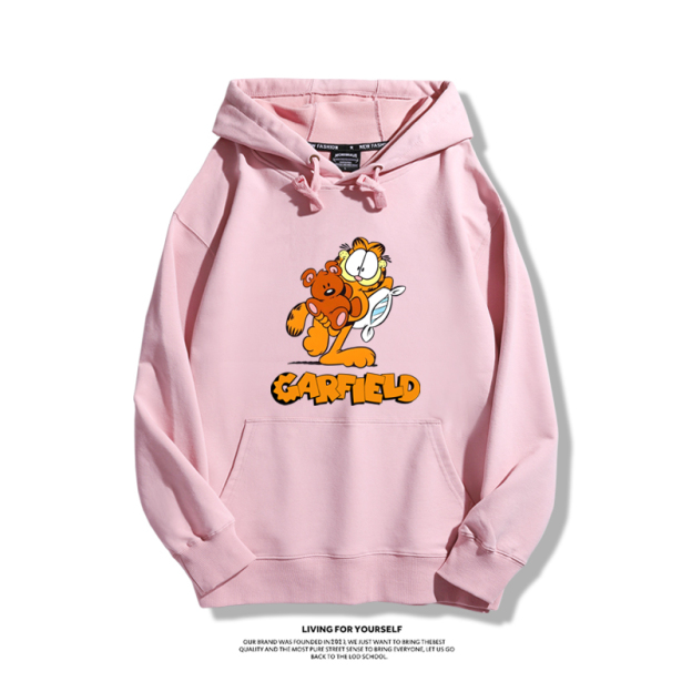 加菲貓新款 親子情侶男女款連帽衛衣-CASEZONE
