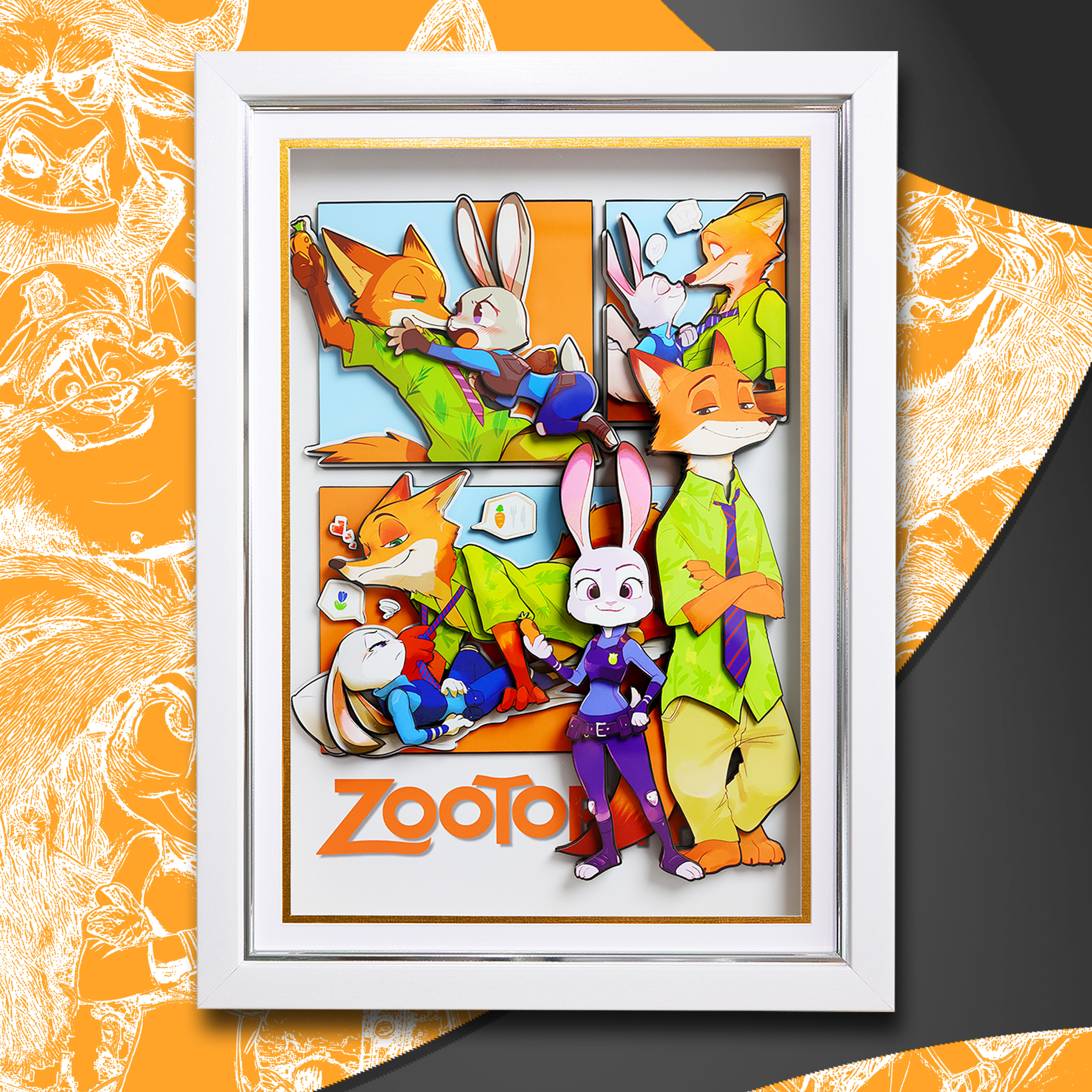 瘋狂動物城 3D立體畫-CASEZONE