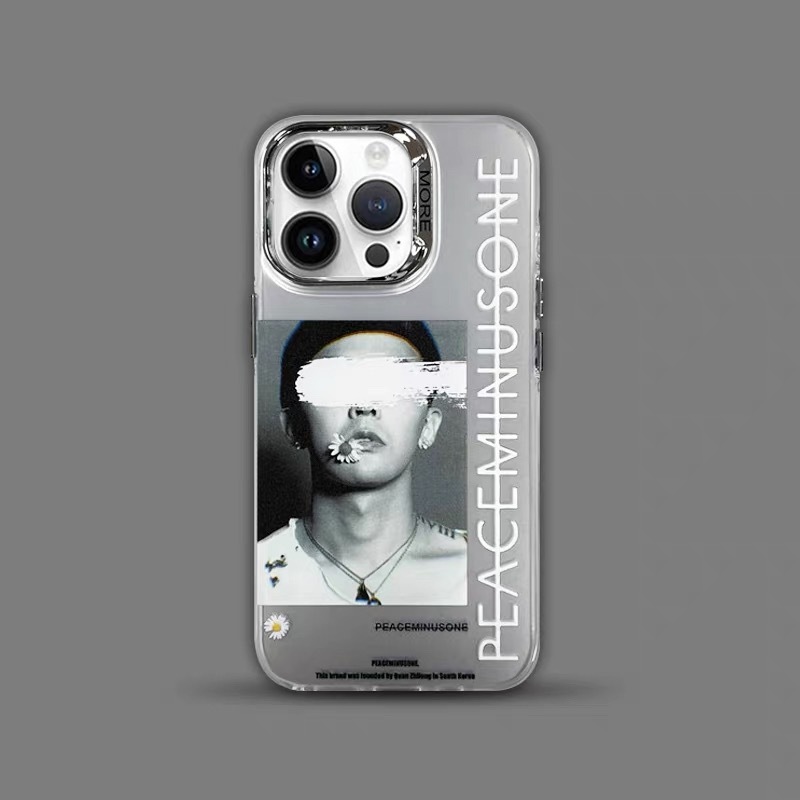 權志龍GD 彩銀線條漸變防摔手機殼-CASEZONE