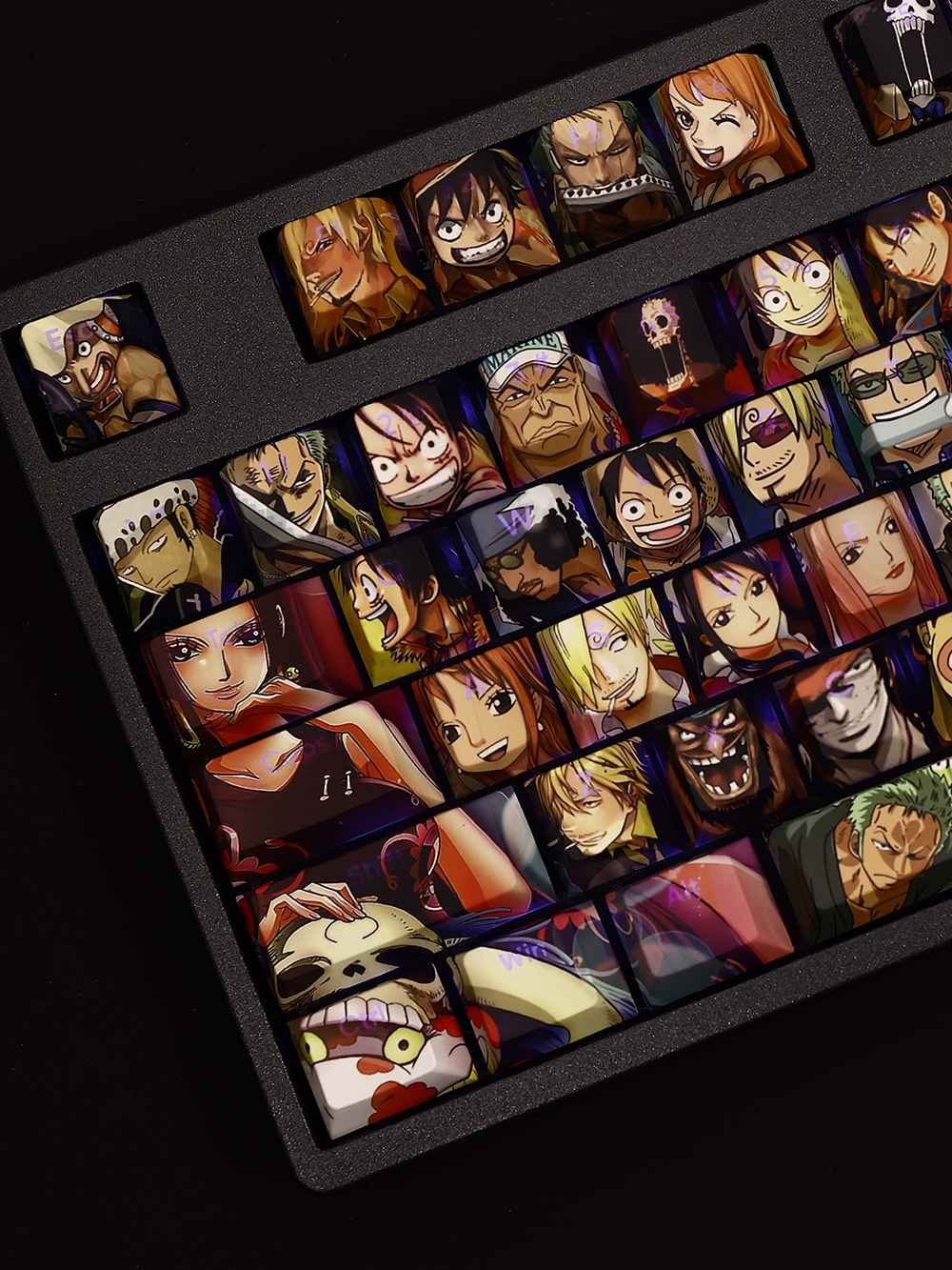 海賊王透光RGB108鍵標準配列衛星軸鍵帽-CASEZONE